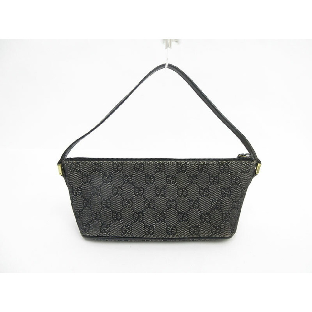 Gucci Black GG Denim Handbag Pouch